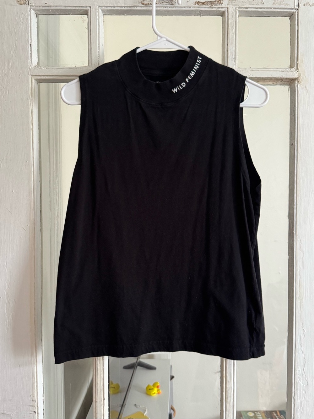 Wildfang Sleevless Mock Neck Top - Black